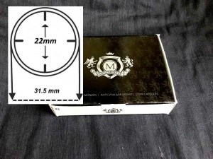 Коробка с капсулами 22 мм, 100 капсул, капсулы для монет