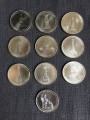 Набор 5 рублей 2012, 200 лет Отечественной войне 1812 года, сражения, 10 монет