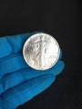 1 доллар 1990 США Шагающая Свобода,  UNC, серебро