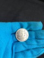 5 rubles 2017 Russian MMD, rare variety 5.312, the curl touches the piping