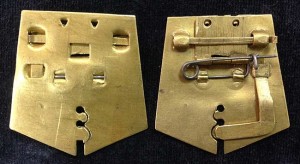 Terminal block for the royal medal copy of brass