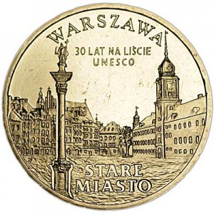 2 злотых 2010 Польша Старый город в Варшаве (Warszawa - Stare Miasto) серия "Исторические места" цена, стоимость