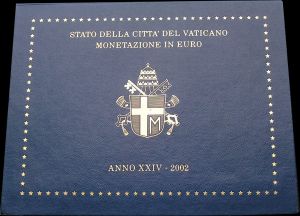 Euro coin set Vatican 2002, first year of issue