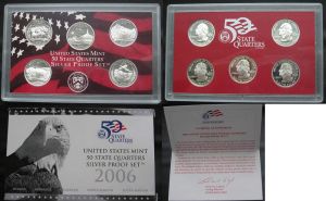 A set of 2006 25 cents Proof  price, composition, diameter, thickness, mintage, orientation, video, authenticity, weight, Description
