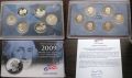 A set of 25 cents 2009 USA,a series of "US districts", proof, mint S, nickel