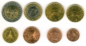 Euro coin set Slovenia 2007 price, composition, diameter, thickness, mintage, orientation, video, authenticity, weight, Description