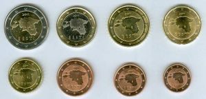 Euro coin set Estonia 2011 price, composition, diameter, thickness, mintage, orientation, video, authenticity, weight, Description