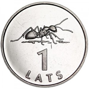 1 lat 2003 Latvia, Ant price, composition, diameter, thickness, mintage, orientation, video, authenticity, weight, Description