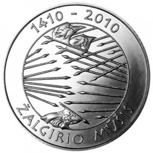1 лит 2010 Литва 600 лет Грюнвальдской битве цена, стоимость