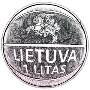 1 лит 2011 Литва, Чемпионат Европы по баскетболу цена, стоимость