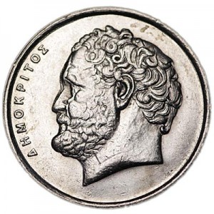 10 drachmas 1978 Greece, Democritus, from circulation price, composition, diameter, thickness, mintage, orientation, video, authenticity, weight, Description