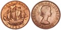 1/2 Penny 1966 Großbritannien Schiff