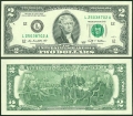2 доллара 2009 США (L), банкнота, хорошее качество XF