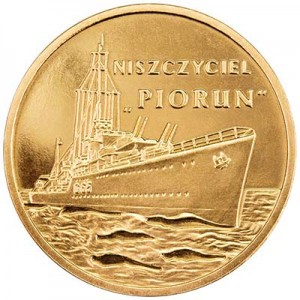 2 zlotys 2012 Poland Destroyer Piorun price, composition, diameter, thickness, mintage, orientation, video, authenticity, weight, Description