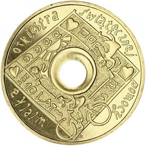 2 zloty 2003 Poland Great Orchestra of Christmas Charity (Wielka Orkiestra Swiatecznej Pomocy) price, composition, diameter, thickness, mintage, orientation, video, authenticity, weight, Description