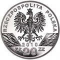 20 злотых 2010 Польша Малый подковонос (Podkowiec Maly), серебро