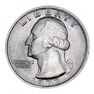25 центов 1977 США, Вашингтон, двор P цена, стоимость