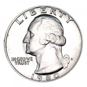 25 Cent 1980 USA Washington Minze D Preis, Komposition, Durchmesser, Dicke, Auflage, Gleichachsigkeit, Video, Authentizitat, Gewicht, Beschreibung