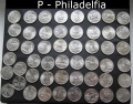 A set of 50 states of the USA 1999-2008 mint mark P (50 coins)