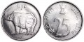 25 paise 1999 Indien Rhinozeros