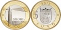 5 евро 2013 Финляндия, Аландские острова, маяк острова Сельскер