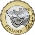 5 евро 2013 Финляндия, Карелия Иматранкоски ГЭС