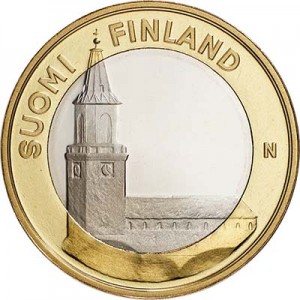 5 евро 2013 Финляндия, Суоми, Кафедральный собор Турку цена, стоимость