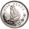 5 pence 2000 Gibraltar Monkey