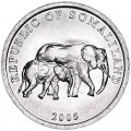 5 shillings 2005 Somaliland Elephants