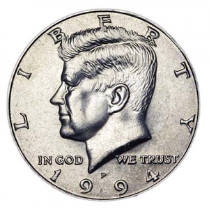 Half Dollar 1994 USA Kennedy Minze P Preis, Komposition, Durchmesser, Dicke, Auflage, Gleichachsigkeit, Video, Authentizitat, Gewicht, Beschreibung