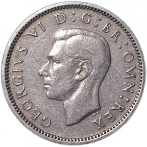 6 пенсов 1947 Великобритания цена, стоимость