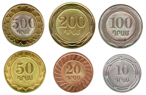 Ein Satz von Münzen 2003-2004 Armenien 6 Münzen Preis, Komposition, Durchmesser, Dicke, Auflage, Gleichachsigkeit, Video, Authentizitat, Gewicht, Beschreibung
