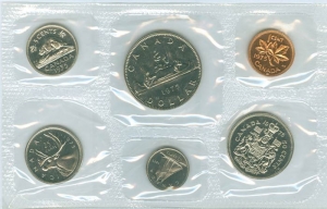 Annual Canadian coin set 1975 price, composition, diameter, thickness, mintage, orientation, video, authenticity, weight, Description