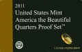 Satz von Quarter Dollars 2011 USA PP Serie "National Parks", Minze S, Nickel