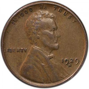 1 cent 1929 Wheat ears US, D, from circulation price, composition, diameter, thickness, mintage, orientation, video, authenticity, weight, Description