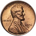 1 cent 1956 Weizen Ohren USA, Minze D