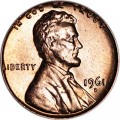 1 цент 1961 США Линкольн D, UNC