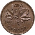 1 цент 1964 Канада, из обращения