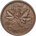 1 цент 1966 Канада, из обращения