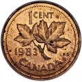 1 цент 1983 Канада, из обращения