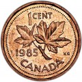 1 cent 1985 Canada, from circulation