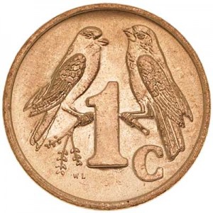 1 cent 2001 South Africa Birds price, composition, diameter, thickness, mintage, orientation, video, authenticity, weight, Description