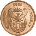 1 цент 2001 ЮАР Птицы