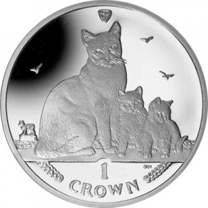1 crown 2014 Isle of Man Snowshoe Cat price, composition, diameter, thickness, mintage, orientation, video, authenticity, weight, Description