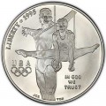 1 доллар 1995 США XXVI Олимпиада Гимнастика, серебро proof