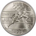 1 доллар 1995 США XXVI Олимпиада Легкая атлетика, серебро UNC