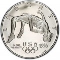 1 доллар 1996 США XXVI Олимпиада Прыжки в высоту, серебро proof