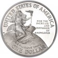 1 доллар 1996 США Смитсоновский институт,  proof, серебро