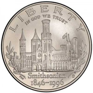 1 доллар 1996 США Смитсоновский институт,  UNC цена, стоимость