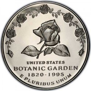 1 dollar 1997 USA Botanic Garden , proof price, composition, diameter, thickness, mintage, orientation, video, authenticity, weight, Description